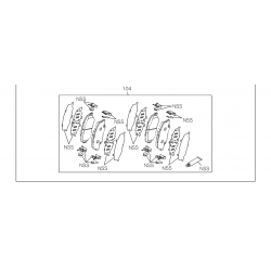 Zestaw blaszek i spinek klocków hamulcowych ISUZU D-MAX MY2020